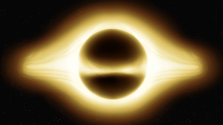 Supermassive black hole surrounded by light