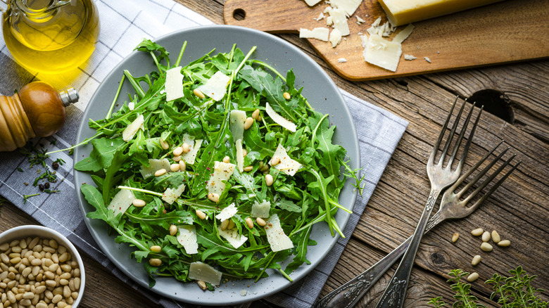 Arugala salad with Parmigiano-Reggiano cheese