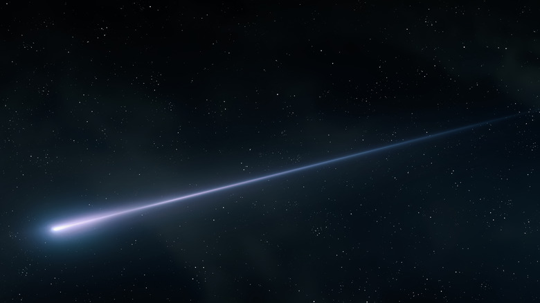 meteor with trail