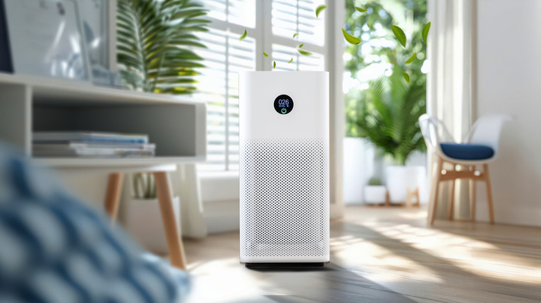 air filter in a brightly lit room