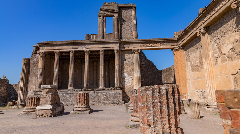 Ruins of Pompeii near Naples, Italy.
