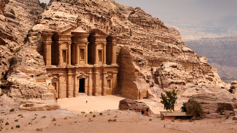 A classic view of El Deir, The Monastery in Petra.