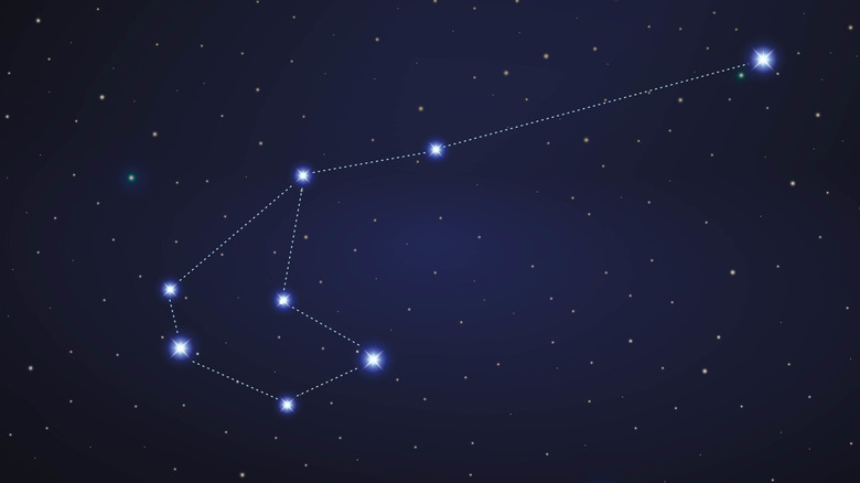 Graphic of Carina constellation against blue background