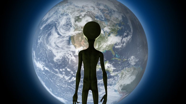 Alien watching the Earth
