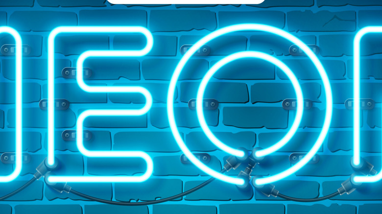 Cropped image of a neon light sign saying "neon"