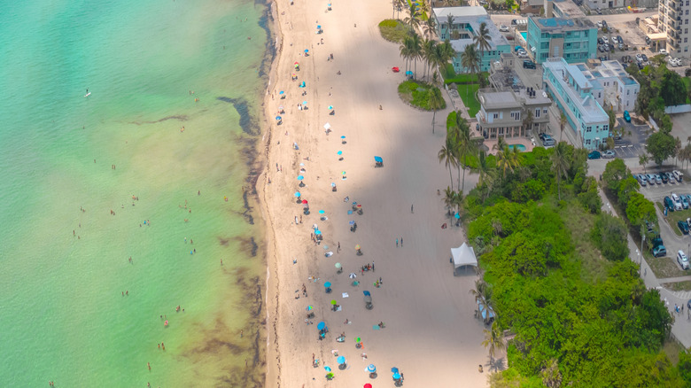 Aerial view of Hollywood Beach, Florida