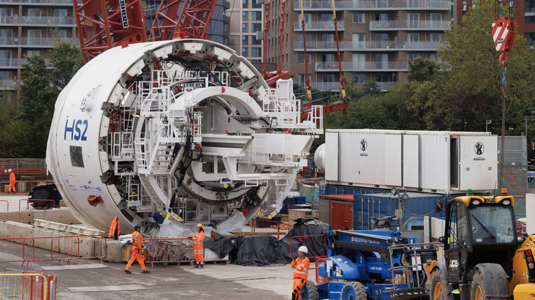 Tunnel boring machine in London
