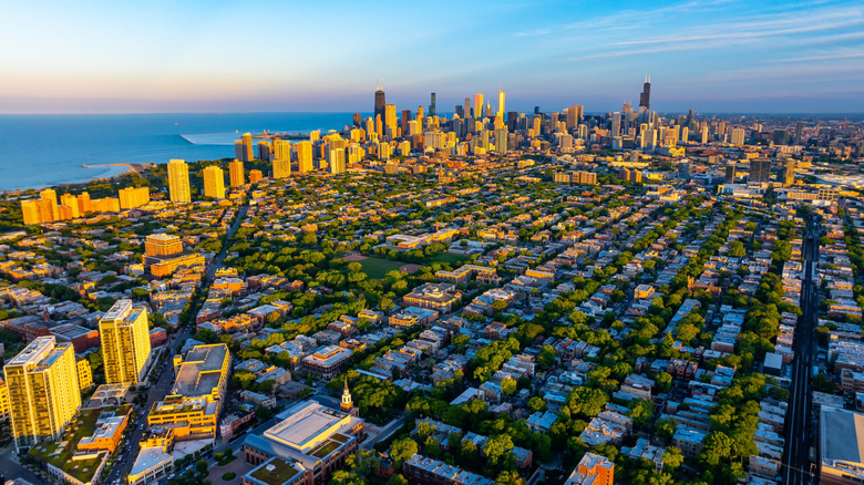 Aerial view of Chicago