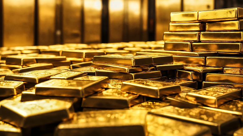 pile of gold bars