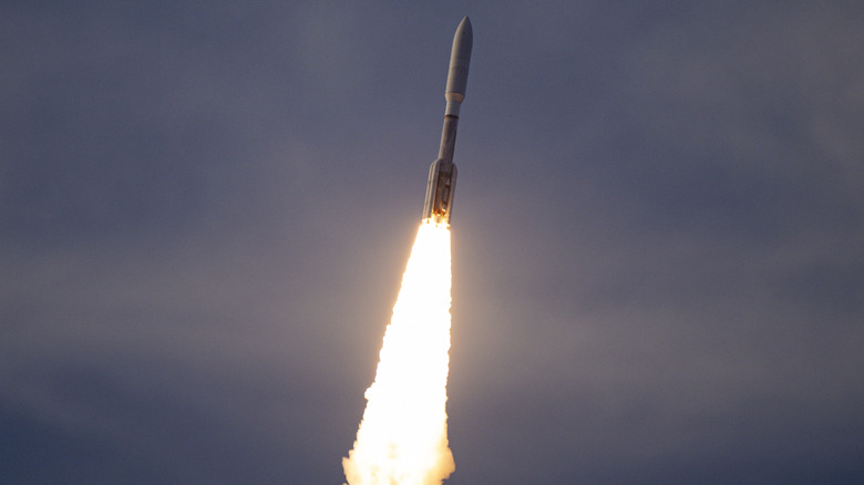 A rocket launches from Cape Canaveral