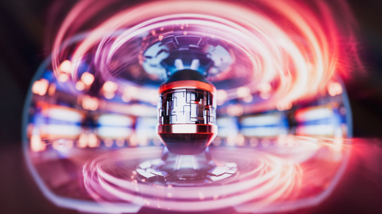 A 3D render concept of tokamak fusion reactor core