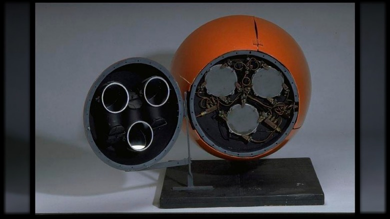 B.F. Skinner's nose sone of a pigeon-guided missile