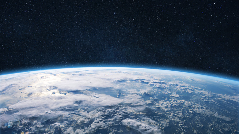 view of Earth's atmosphere from space