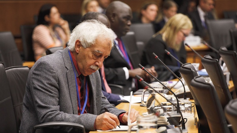 A diplomat takes notes at the 2023 Comprehensive Nuclear-Test-Ban Treaty Organization seminar