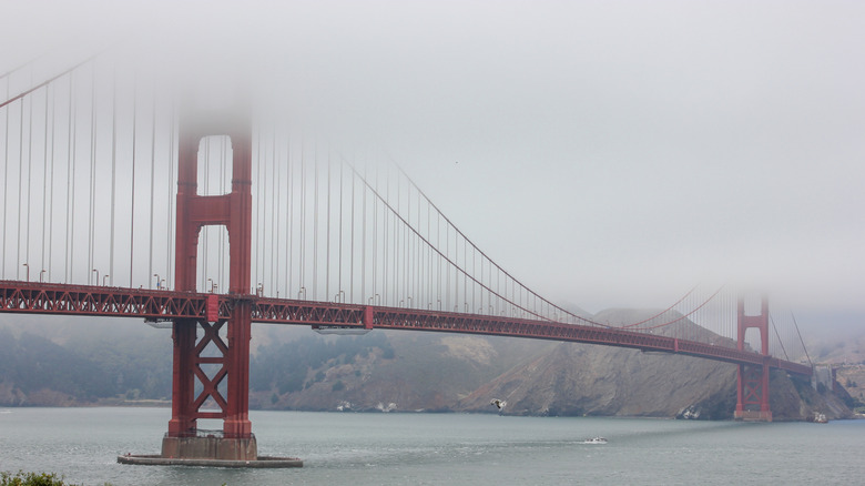 fog over Golden Gate Bridge