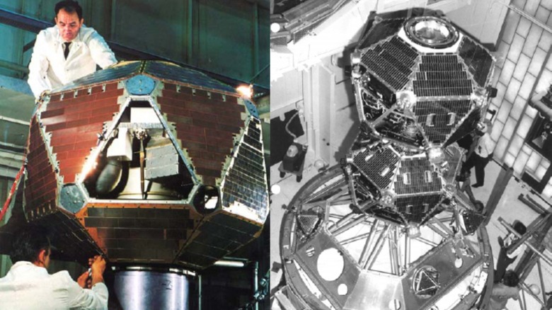 Scientists preparing Vela satellites before their 1969 launch