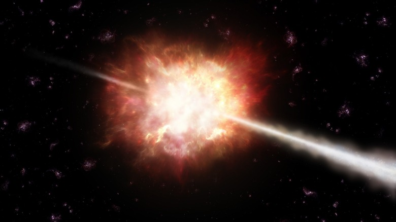 Artist's illustration of a gamma-ray burst