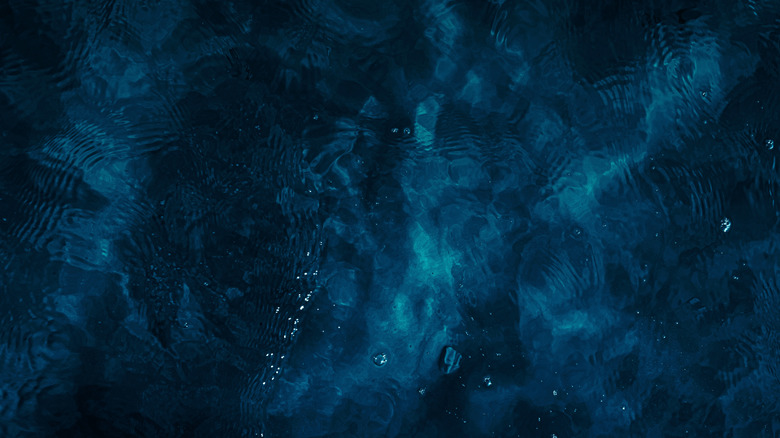 dark blue water backdrop