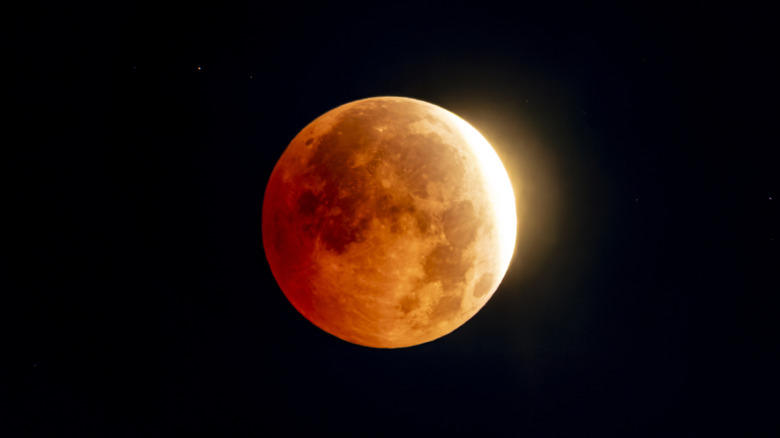 Partial lunar eclipse on August 28, 2026, as seen from Ramsgate, England
