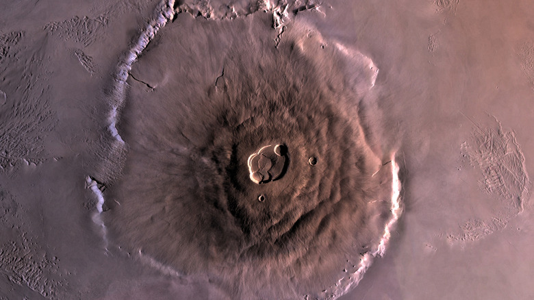 A view of Olympus Mons seen from space
