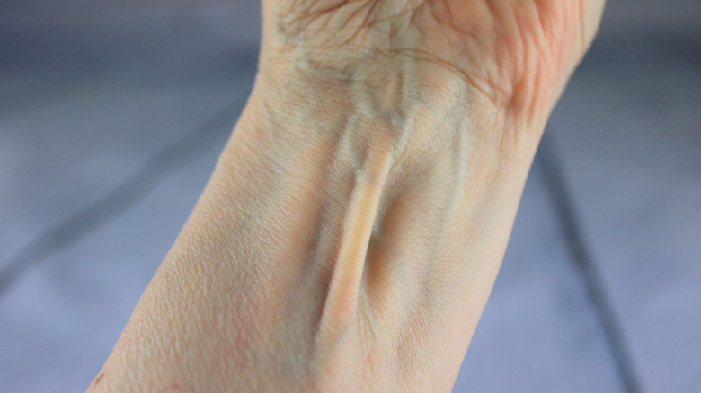 The palmaris longus tendon in the wrist