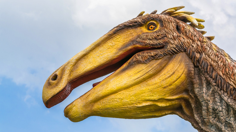 Artist rendering of a species of ornithomimosaur
