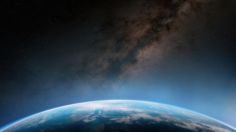 A view of Earth from space.