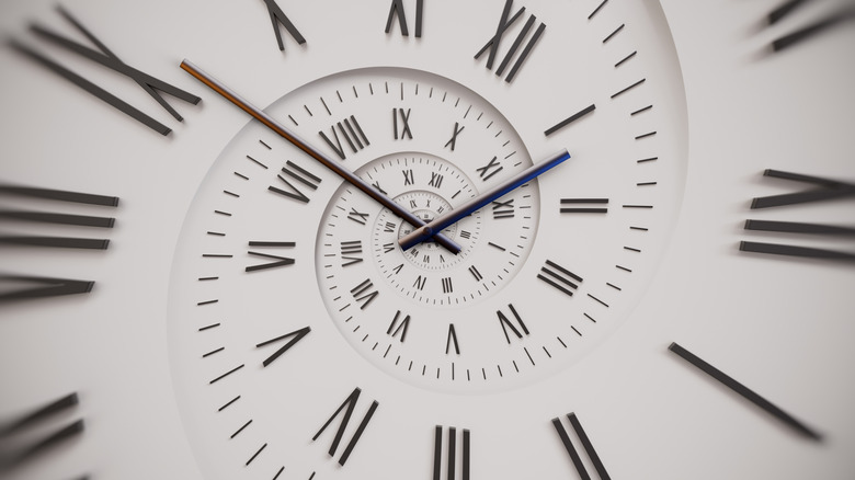 An abstract spiral clock.