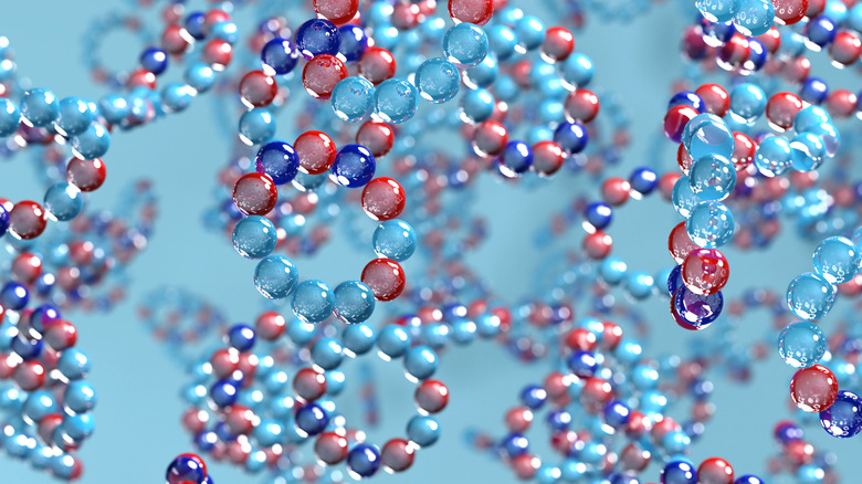 Artistic rendition of cyclic or ring peptides