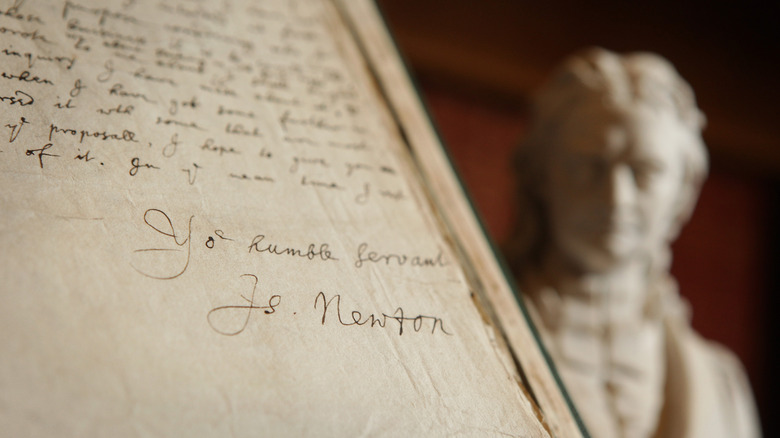 Letter signed by Isaac Newton