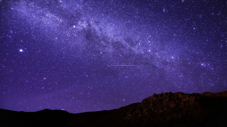 Milky way starry night sky in Mauna Kea Hawaii