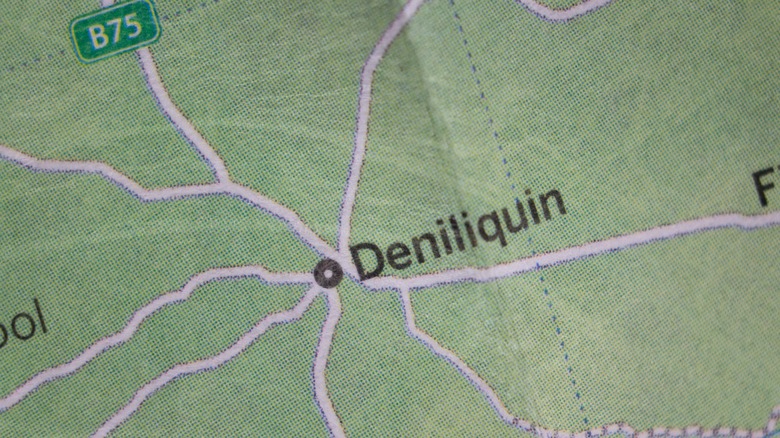 A map showing the town of Deniliquin