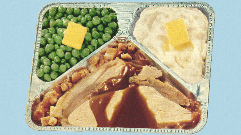 An old-fashioned TV dinner