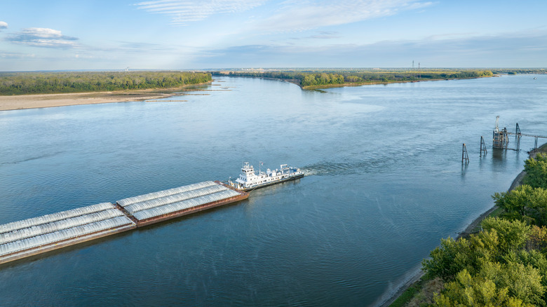 Aerial view of the Mississippi-Missouri Confluence