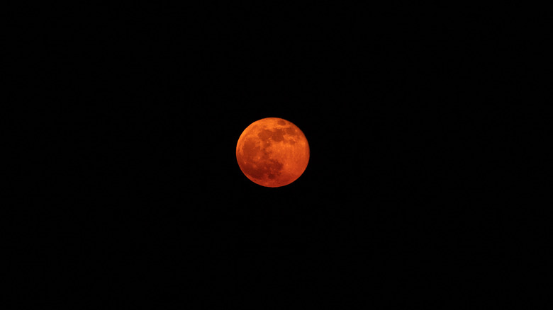 Dark moon during lunar eclipse