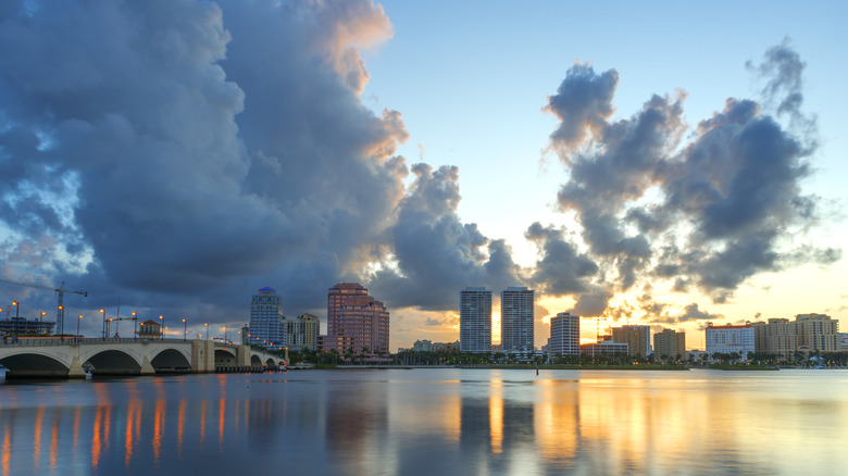 Clouds above downtown West Palm Beach