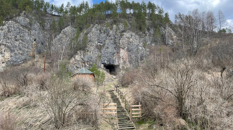 Outside view of Denisovan cave