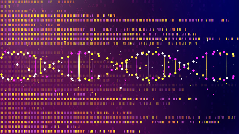 DNA sequence computer graphic