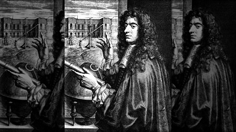 Giovanni Cassini (Jean Dominique Cassini) holding telescope