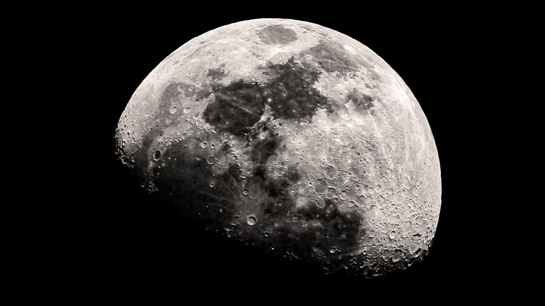 Astronomical photograph of the moon