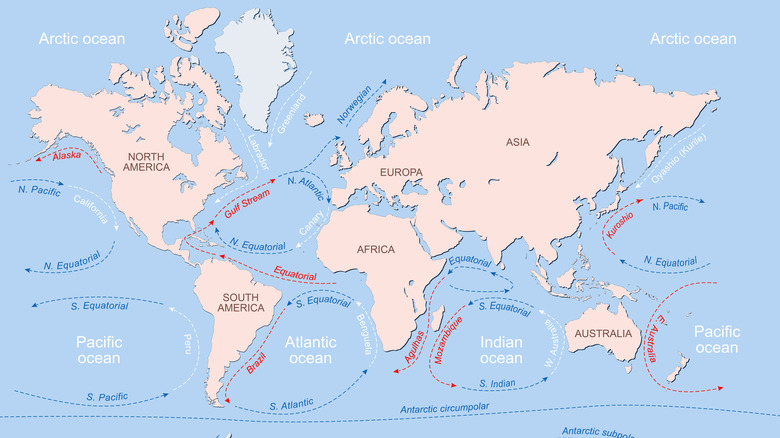 Map illustration of Earth's ocean currents