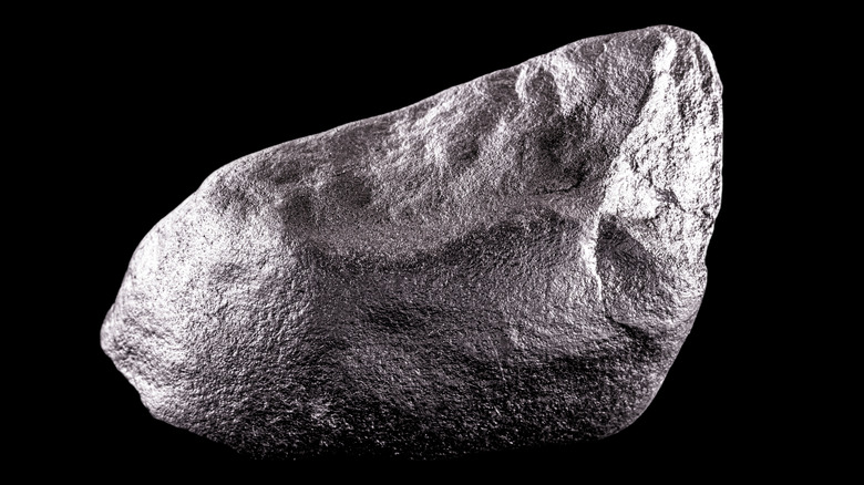 Molybdenum on a black background