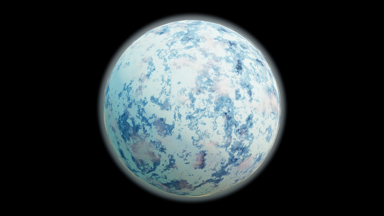 Rendered concept of a fully frozen Earth