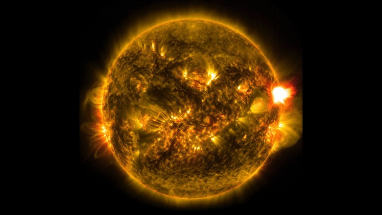 photograph of solar flares taken in 2015