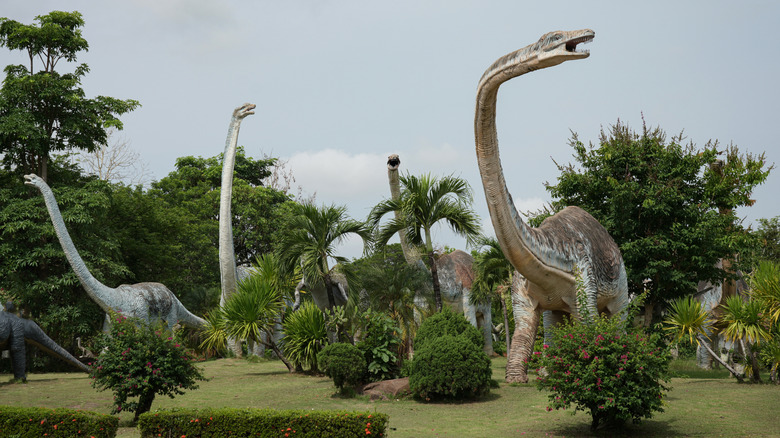 Sauropod sculpture garden