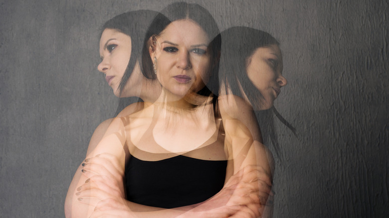 Split images of a woman suggesting different personality traits
