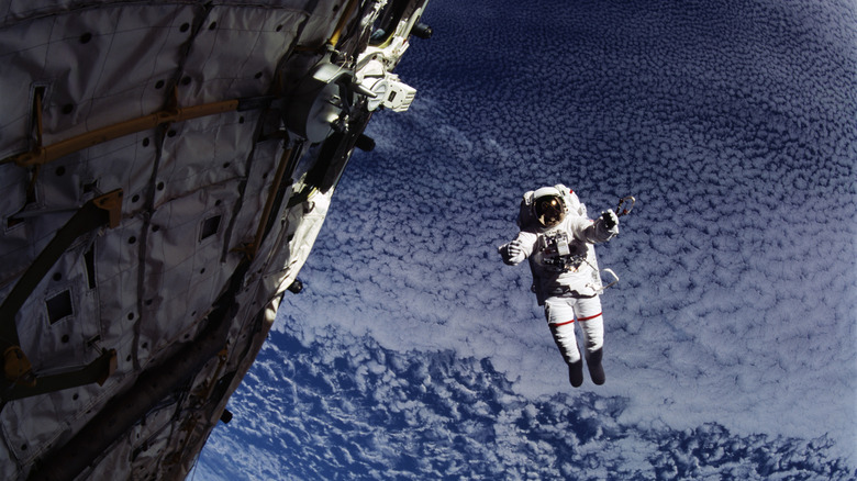 NASA astronaut on a space walk