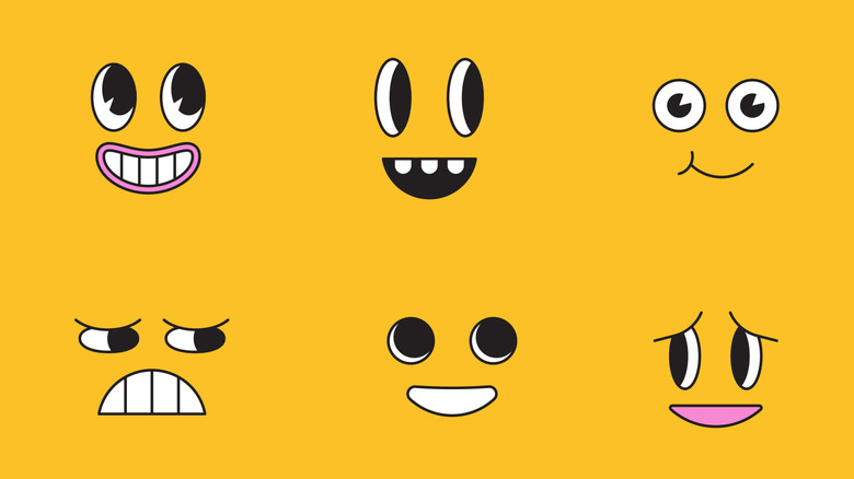 Variety of smiling face illustrations