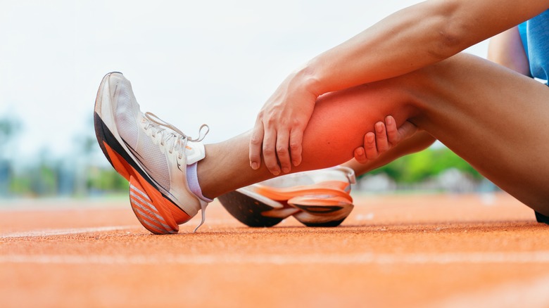 athlete with cgi calf injury