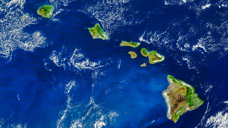 Satellite image of Hawaii